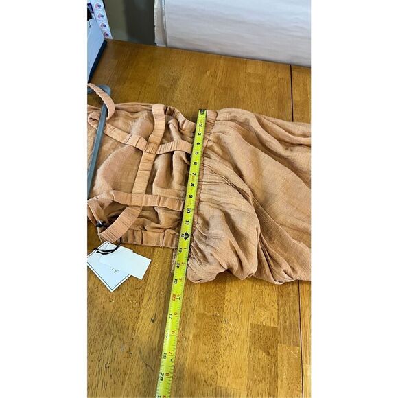 1. State Tan Large Smock Dress Womens Size L New Beautiful - Picture 11 of 12